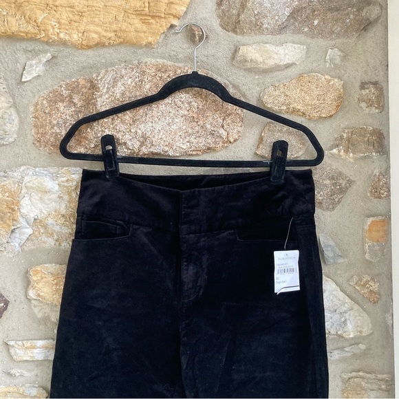 NWT PAIGE Claudine High Waist Crop Flare Pants In Black Velvet Womens 30 $219 - Picture 3 of 12